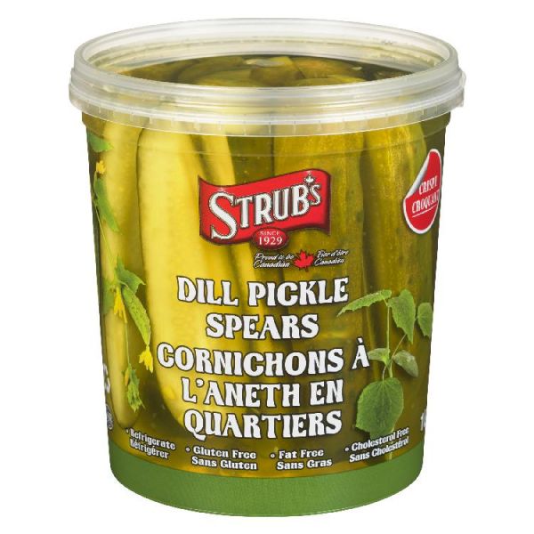 Cornichons en quartier à Strub's Whytes Aliments du Québec