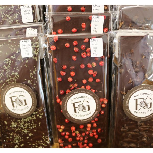 Tablettes de chocolat Noir FG Chocolatiers Aliments du Québec
