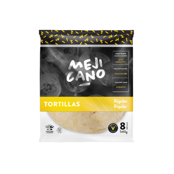 Tortillas Régulier Les Aliments Mejicano Plus Inc. Aliments du Québec