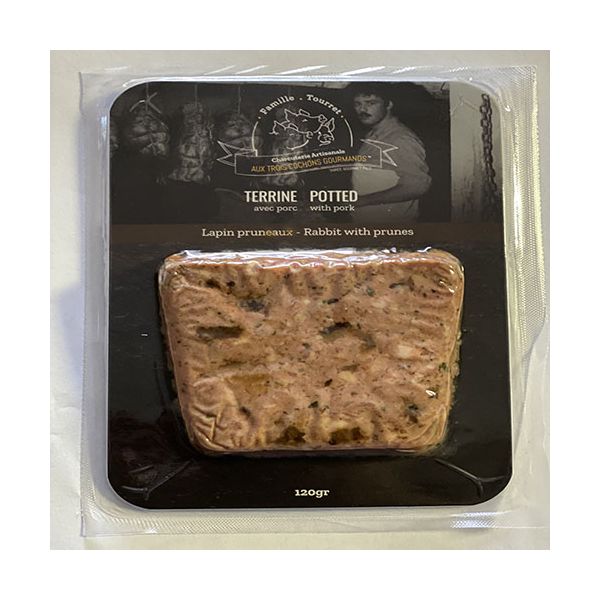 Terrine Lapin Pruneaux (avec porc) Aux Trois Cochons Gourmands