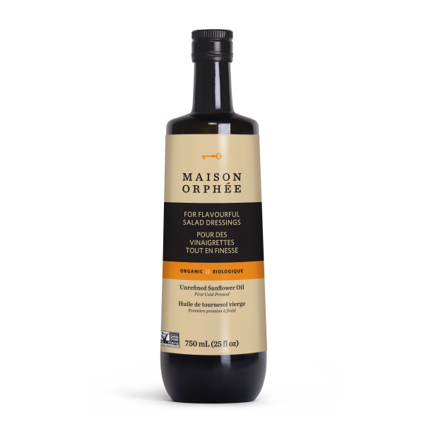 Organic Unrefined Sunflower Oil La Maison Orphée Inc. Aliments du