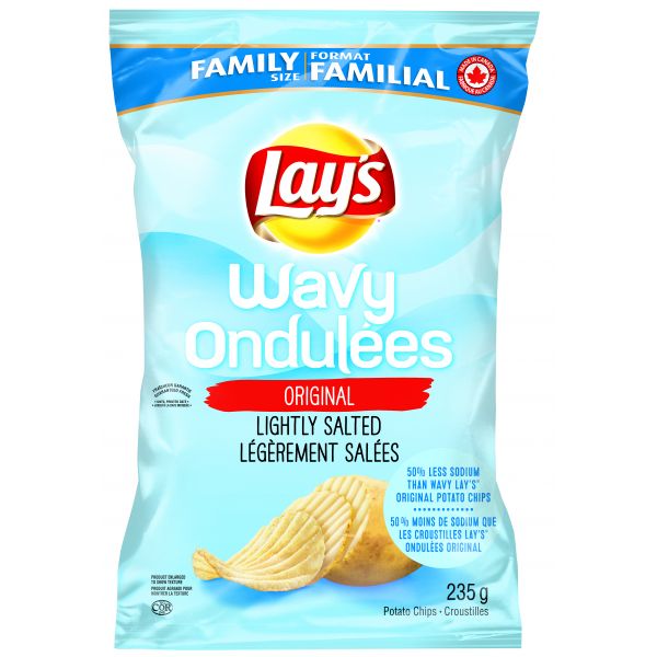 Wavy Lay's Lightly Salted Potato Chips PepsiCo Foods Canada Aliments du Québec