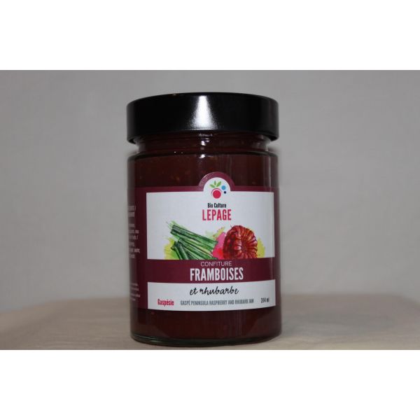 Confiture framboise rhubarbe BIOCULTURE LEPAGE Aliments du Québec