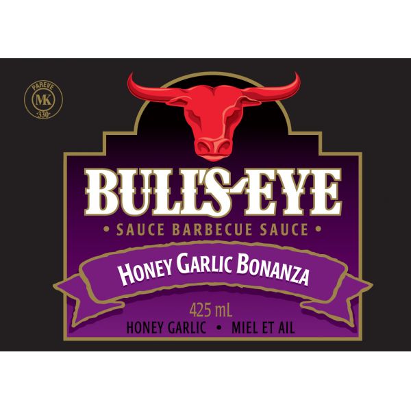 Sauce barbecue Bull’sEye Bonanza Miel et ail KraftHeinz Aliments