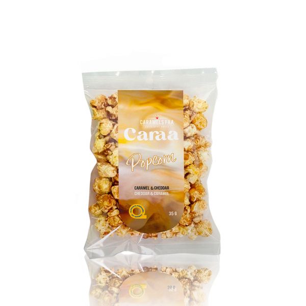 Popcorn Caraa Caramel & Cheddar CARAMELS F.A.A. Aliments du Québec