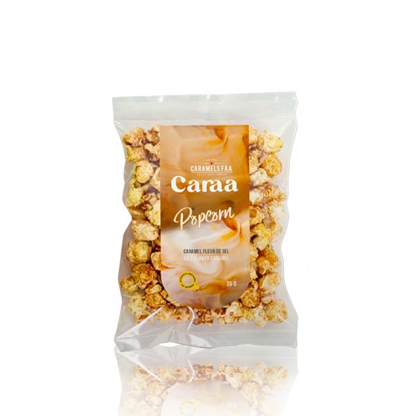 Popcorn Caraa Caramel Fleur de sel CARAMELS F.A.A. Aliments du Québec