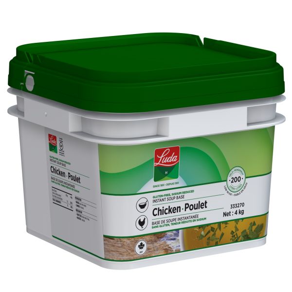Instant Chicken Soup Base, GlutenFree, Sodium Reduced Aliments LUDA