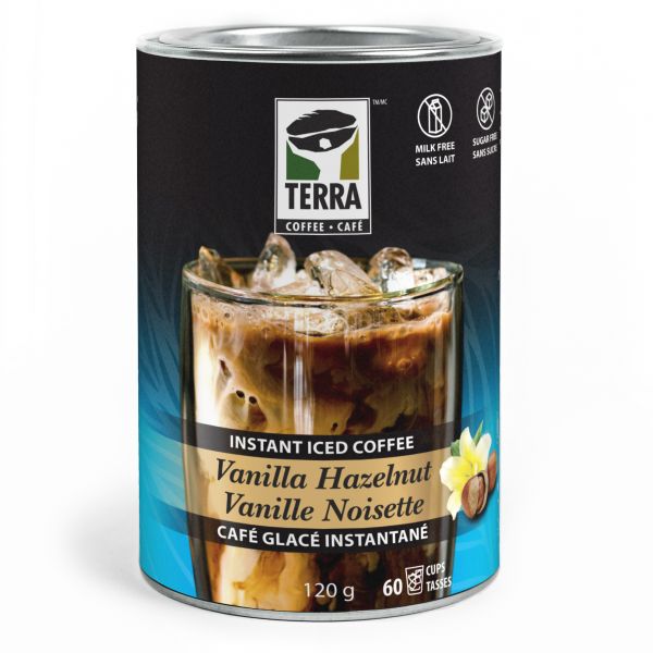 INSTANT ICED COFFEE VANILLA HAZELNUT Terra Coffee & Tea Ltd
