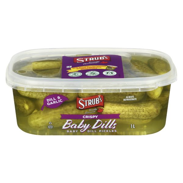Strub's Dill & Garlic Crispy Baby Dill Pickles Whyte's Foods Inc