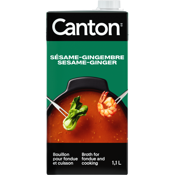 Bouillon pour fondue et cuisson Sésamegingembre Spécialités Lassonde