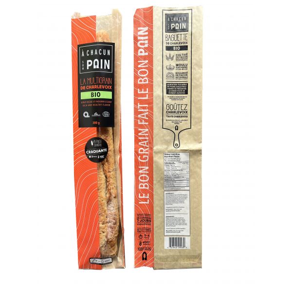 Pain baguette La Multigrain de Charlevoix À Chacun son Pain