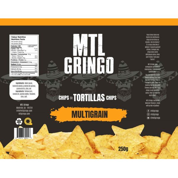 Copy Tortilla chips MTL Gringo Aliments du Québec