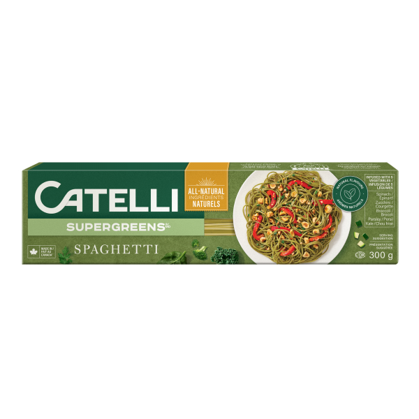 Spaghetti Catelli SuperGreens entièrement naturels Barilla Canada Inc. Aliments du Québec