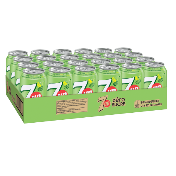 7UP zéro sucre 24x355ml PepsiCo Beverages Canada Aliments du Québec