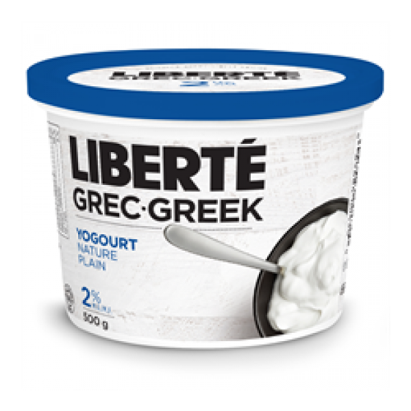Yogourt Liberté Grec Nature 2 Liberté Aliments du Québec